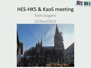 HES-HKS &amp; KaoS meeting