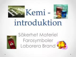 kemi introduktion
