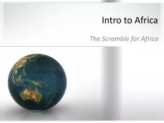 Intro to Africa