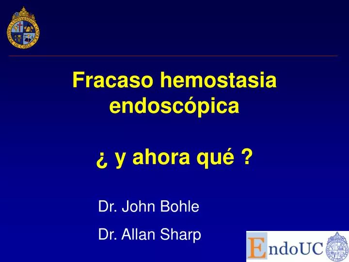 fracaso hemostasia endosc pica y ahora qu