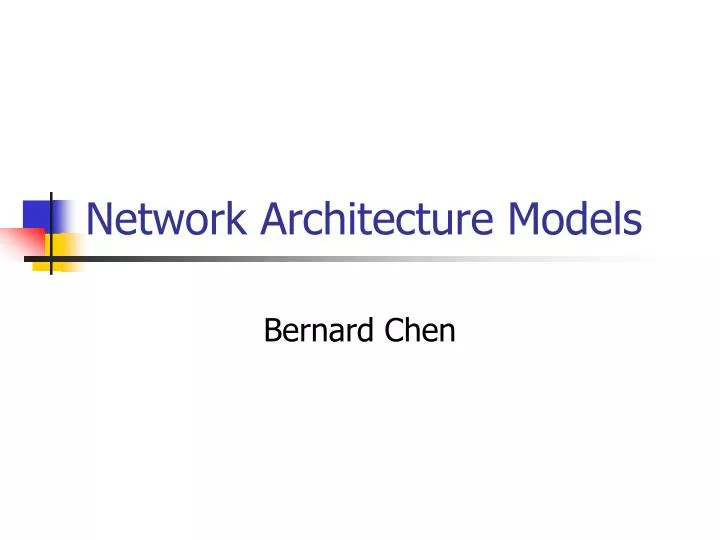 network architecture models