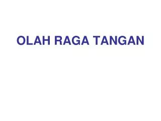olah raga tangan