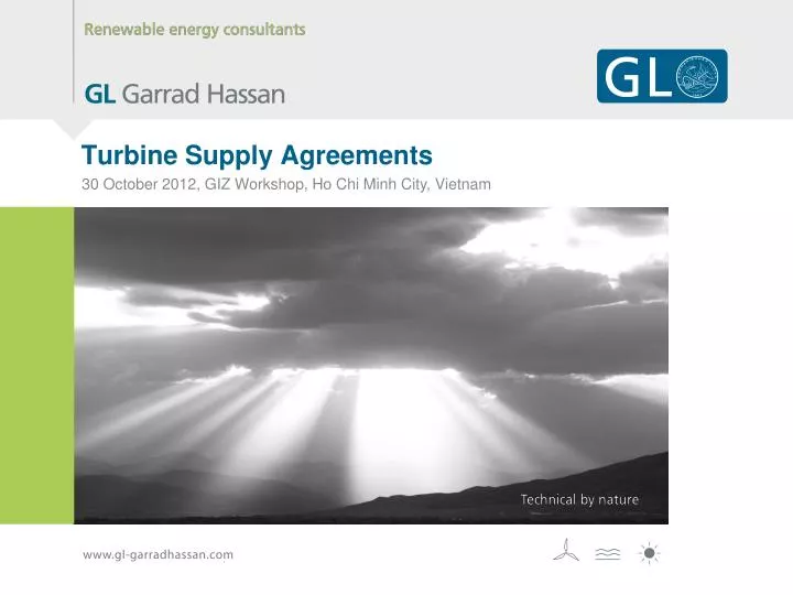 turbine supply agreements