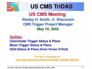 US CMS TriDAS