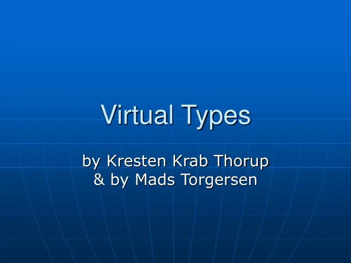 virtual types