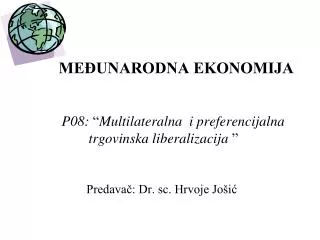 me unarodna ekonomija