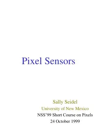 Pixel Sensors