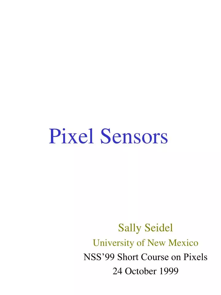 pixel sensors