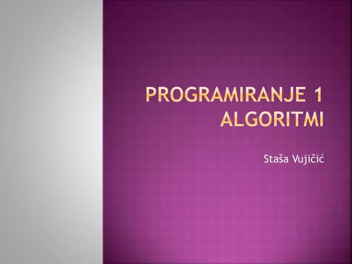 programiranje 1 algoritmi