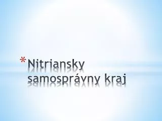 nitriansky samospr vny kraj