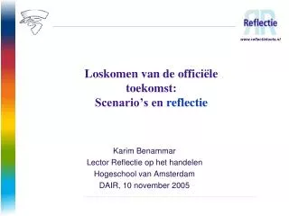 loskomen van de offici le toekomst scenario s en reflectie