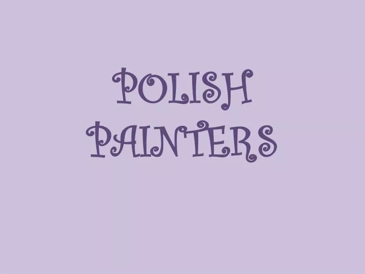 polish painters