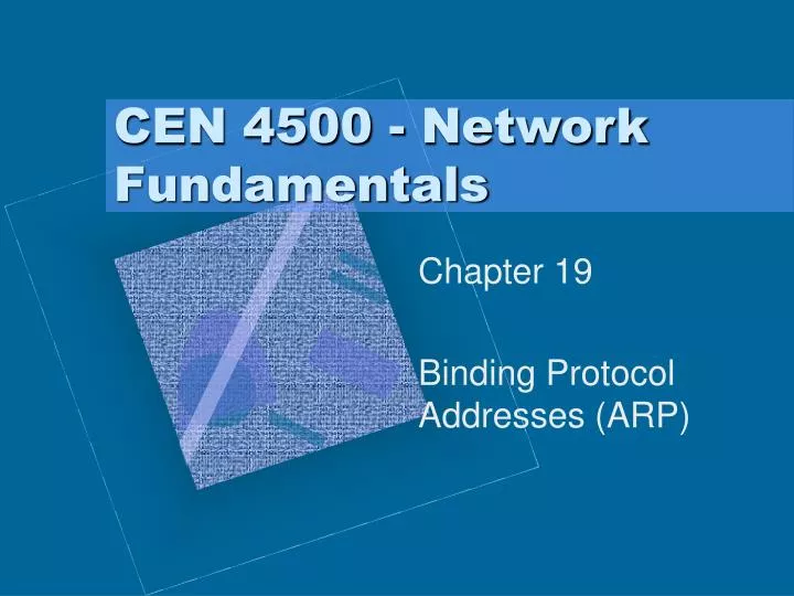 cen 4500 network fundamentals