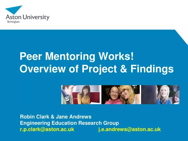 peer mentoring works overview of project findings