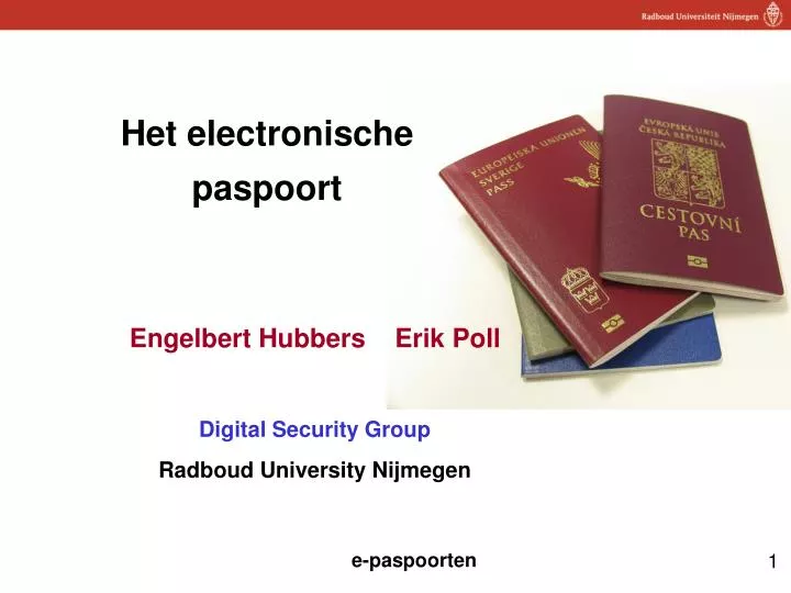 het electronische paspoort