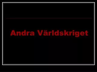 andra v rldskriget