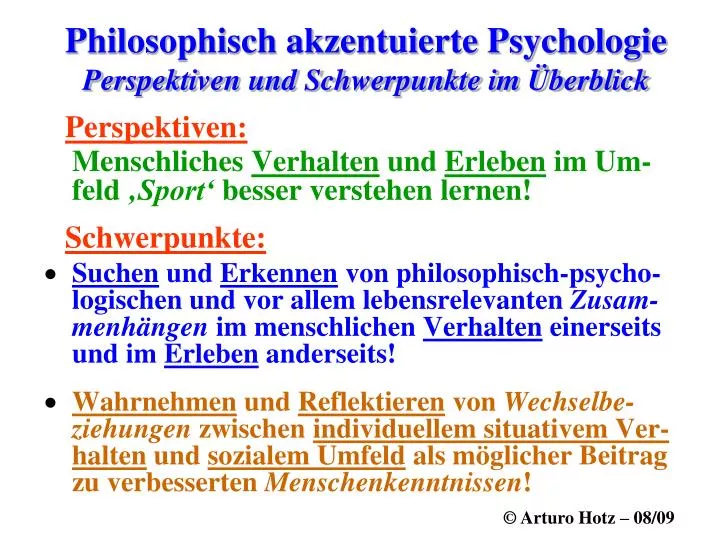 philosophisch akzentuierte psychologie perspektiven und schwerpunkte im berblick