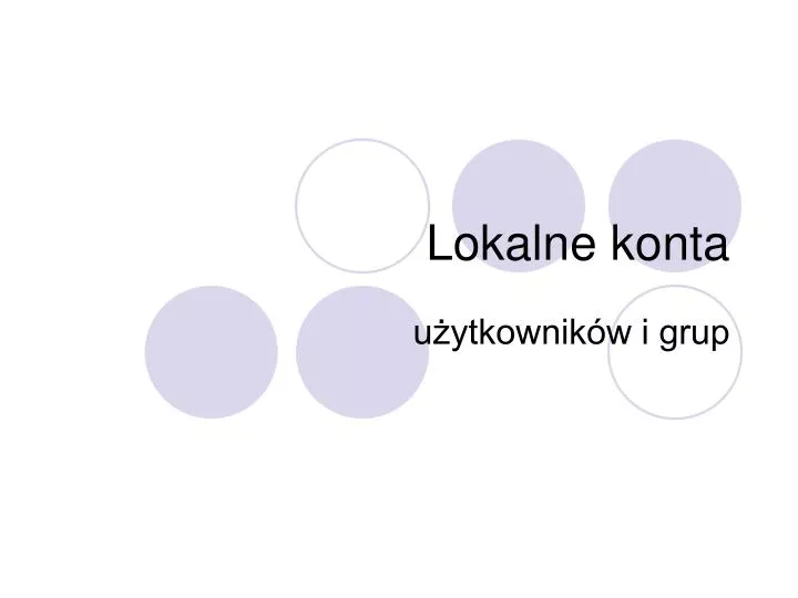 lokalne konta