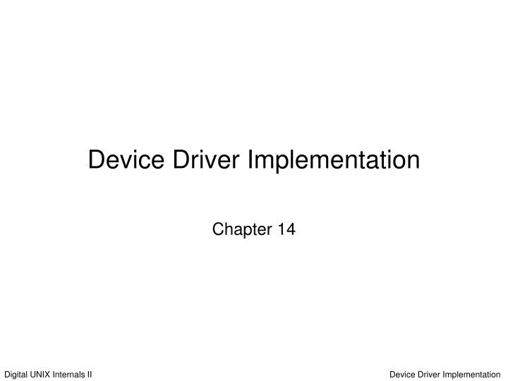 device driver implementation