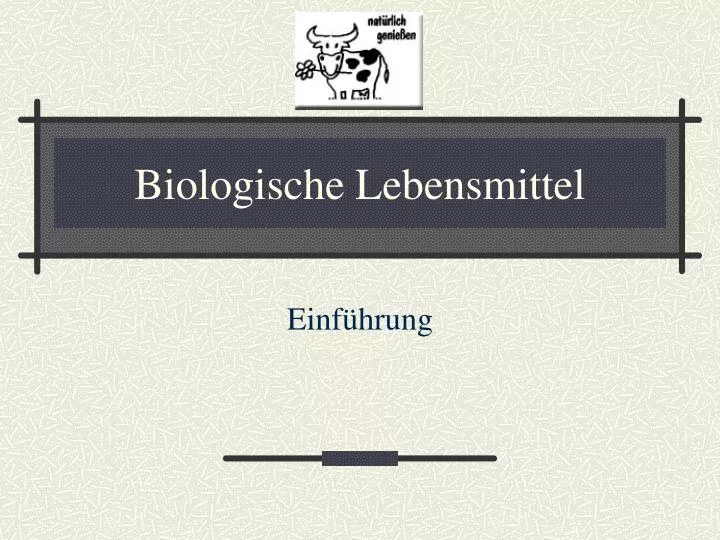 biologische lebensmittel