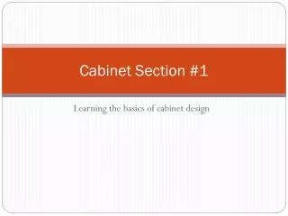Cabinet Section #1