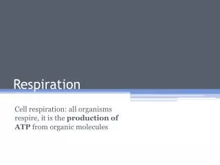 Respiration