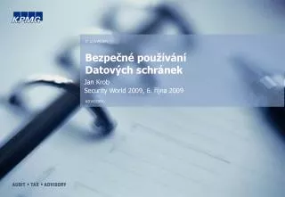 bezpe n pou v n datov ch schr nek