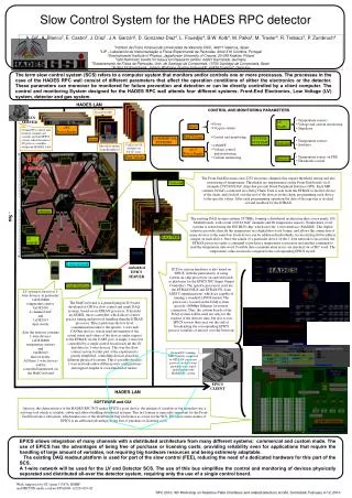slow control system for the hades rpc detector