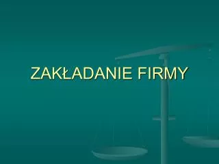 zak adanie firmy