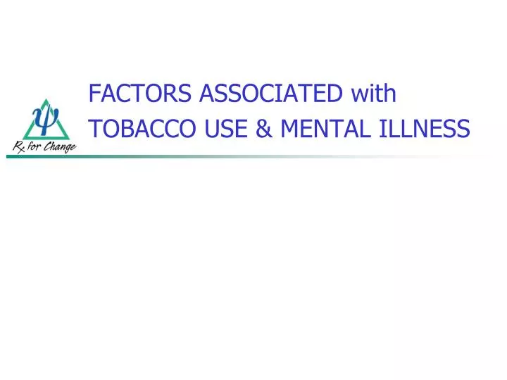 factors associated with tobacco use mental illness