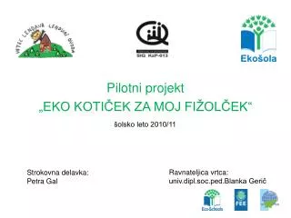 pilotni projekt eko koti ek za moj fi ol ek