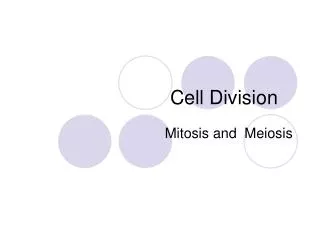 Cell Division