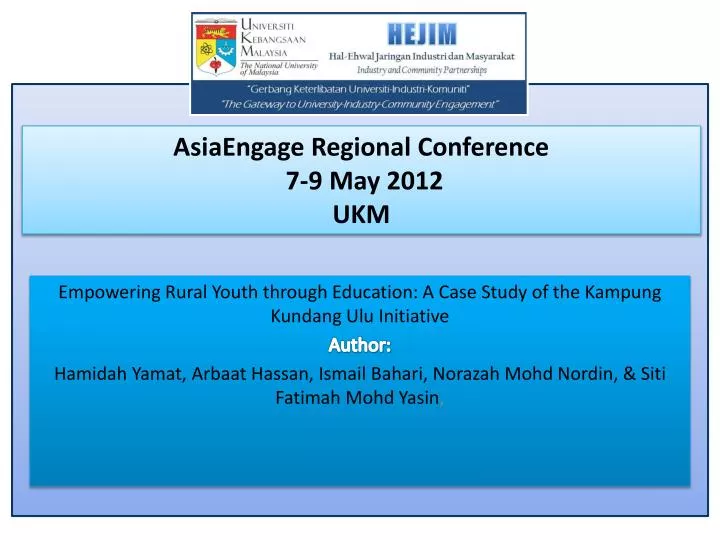 asiaengage regional conference 7 9 may 2012 ukm