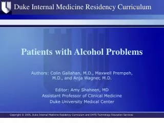 Patients with Alcohol Problems