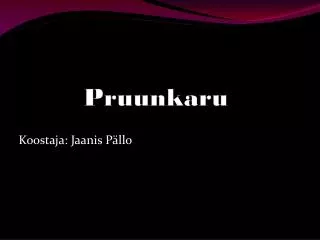 pruunkaru
