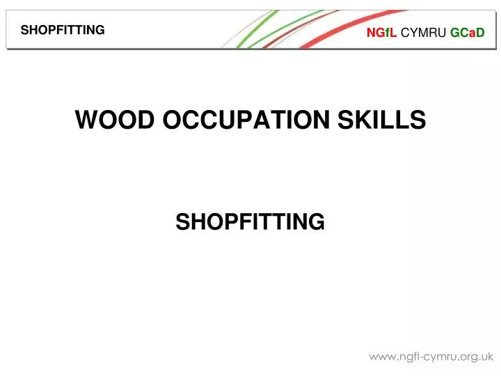 wood occupation skills shopfitting