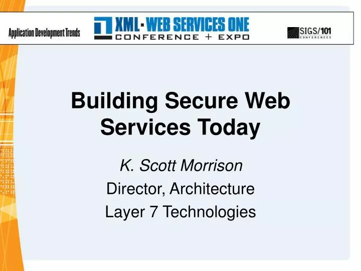 building secure web services today