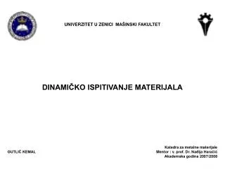 dinami ko ispitivanje materijala