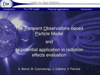 The T ransient O bservations-based P article Model and