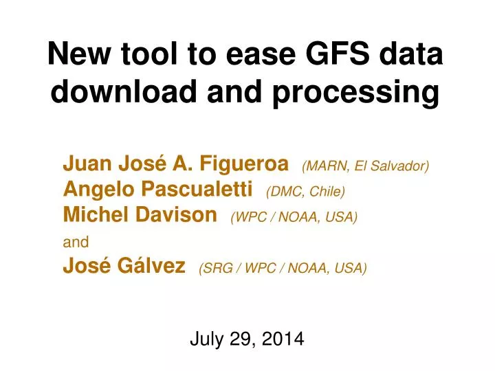 new tool to ease gfs data download and processing