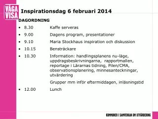 inspirationsdag 6 februari 2014
