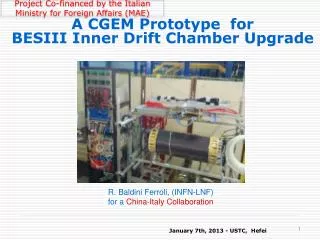 A CGEM Prototype for BESIII Inner Drift Chamber Upgrade
