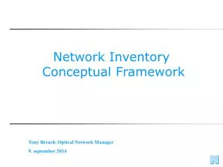 Network Inventory Conceptual Framework
