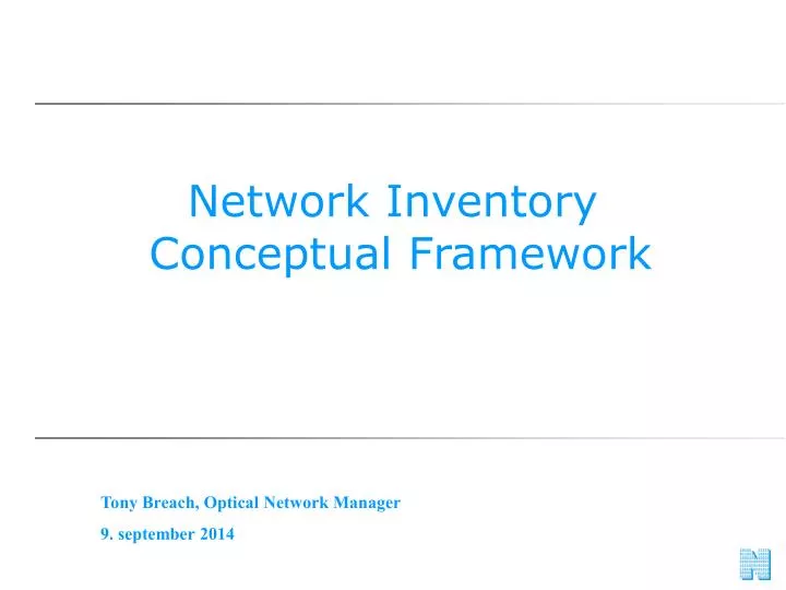 network inventory conceptual framework
