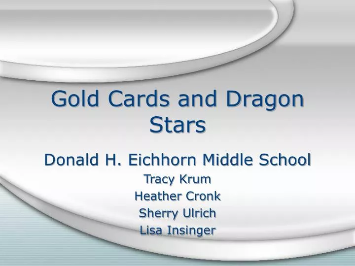 gold cards and dragon stars