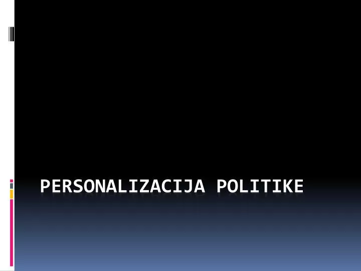 personalizacija politike