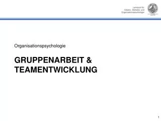 gruppenarbeit teamentwicklung