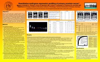 Quantitative multi-gene expression profiling of primary prostate cancer*