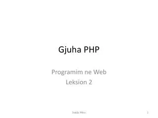gjuha php