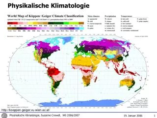 physikalische klimatologie